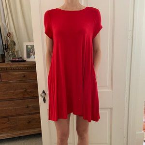 Red T-shirt dress size small